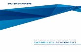 MCMahon ServiceS capability StateMent · Capability Statement Company overview. our Difference ... asbestos removal and demolition works at the port augusta power Station 1998 f Demolition