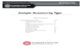 Sample Resumes by Type - Illinois State · Sample Resumes by Type 2-15 Sample Resume Outline 2 Sample Resume - General 3 Alumni 4 ... • Assisted supervisor with exercise fitness