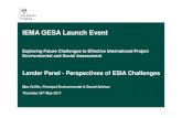 IEMA GESA Launch Event presentations... · 2018-07-20 · IEMA GESA Launch Event ... Stakeholder engagement meeting, north west Russia. ... Green Investment Bank Plc does not arrange
