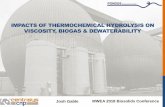 IMPACTS OF THERMOCHEMICAL HYDROLYSIS ON VISCOSITY, BIOGAS ... · IMPACTS OF THERMOCHEMICAL HYDROLYSIS ON VISCOSITY, BIOGAS & DEWATERABILITY Josh Gable MWEA 2018 Biosolids Conference.