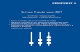 Half-year financial report 2017 - Sempermed · Half-year financial report 2017 Continued revenue growth, first measures in transition phase taken • Revenue increased by 5.2% year-on-year