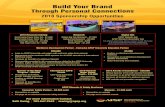 Build Your Brand Through Personal Connections · Build Your Brand Through Personal Connections 2018 Sponsorship Opportunities 2018 Resource Catalog Front Inside Cover Color Ad - $1,250