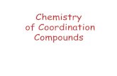 Chapter 24 Chemistry of Coordination Compounds · Nomenclature of Coordination Compounds •If the complex is an anion, its ending is changed to -ate. •The oxidation number of the