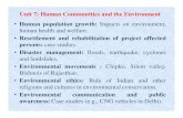 Unit 7: Human Communities and the Environment … 7 EVS.pdfUnit 7: Human Communities and the Environment • Human population growth: Impacts on environment, human health and welfare.
