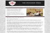 THE CRUSADER TIMES...2019/11/08  · THE CRUSADER TIMES News from The Atonement Academy ----- Vol. 2019-2020. No. 16, November 8, 2019 “But virtue's true reward is happiness itself,