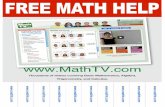 MathTV FlyerBetsy · FREE MATH HELP Become a Fan of Math TV MathTV Amazon Bookstore MathTV Online Textbooks MathTV Store subscribe playtlsts Math .com Videos by Topic Videœ by Textbooks