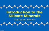 Introduction to the Silicate Mineralsepsc352.wustl.edu/2019_Files/Labs/IntroSilicates.pdf · 2019-09-30 · Narrow single-chain I-beams →90o cleavages in pyroxenes while wider double-chain