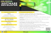 Job Profile: Software Developer...JOB PROFILE: SOFTWARE DEVELOPER DEGREE REQUIRED? Yes Associate’s Degree (A Bachelor’s or Master’s in Computer Science is Encouraged) MEDIAN