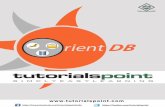 OrientDB - tutorialspoint.com · OrientDB also belongs to the NoSQL family. OrientDB is a second generation Distributed Graph Database with the flexibility of Documents in one product
