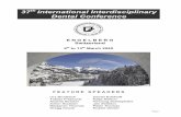 37 International Interdisciplinary Dental Conference · Stavropoulos / Roland Streckbein / Gernot Wimmer/ Gerhard Iglhaut ... Anton Sculean / Michael Stiller / Robert Winter / Gregg