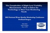 The Complexities of High-Level Turbidity Measurement – How to … · 2012-07-23 · Overview 1. Basics of HL turbidity measurement Interferences in turbidity How many technologies