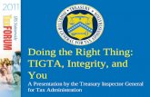 A Presentation by the Treasury Inspector General for Tax ... · A Presentation by the Treasury Inspector General for Tax Administration. In this course you will learn: ... Part 10
