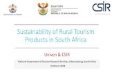 Sustainability of Rural Tourism Products in South …...Univen & CSIR National Department of Tourism Research Seminar, Johannesburg, South Africa 23 March 2018 Sustainability of Rural