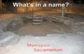 Mysterion Sacramentum - Sacramental Theology - Home...•res et sacramentum (the sign and reality signified) What the sacrament ultimately aimed at was: •res tantum (the reality