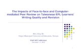 The Impacts of Face-to-face and Computer- mediated Peer ...€¦ · To examine how two different peer review modes (face-to-face vs. computer-mediated) affect the writing quality