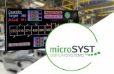 DISPLAYSYSTEMS - microSYST Systemelectronic GmbH€¦ · Fixed, scrolling, flashing texts Animated / moving presentations Text attributes such as tabulators, colour switching and