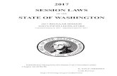 2017 SESSION LAWS - Washingtonleg.wa.gov/CodeReviser/documents/sessionlaw/2017pam1.pdf · 2017 SESSION LAWS OF THE STATE OF WASHINGTON 2017 REGULAR SESSION SIXTY-FIFTH LEGISLATURE