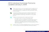 2016 Individual Exchange Premiums updated January 4, 2016 · 2016 Individual Exchange Premiums updated January 4, 2016 Within the document, you'll find insights across 50 states and