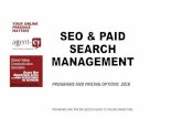 SEO & PAID SEARCH MANAGEMENT - Jasmine ... SEO & PAID SEARCH MANAGEMENT PROGRAMS AND PRICING OPTIONS
