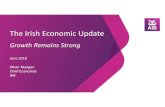 The Irish Economic Update - Allied Irish Banks€¦ · Mortgage lending rose by 29% in value terms in 2017. Increased by 22% yoyin Q1 2018 Strong job growth –employment rose by