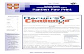 Parkside Middle Cambridge International School Panther Paw Print · Fall 2016 Panther Paw Print Parkside Middle Cambridge International School Reto de Rachel 1 ... MericaEM@pwcs.edu