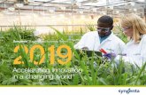 Accelerating innovation in a changing world · Crop Protection sales1 Seeds sales2 Contents 1 Overview 2019 in numbers i Highlights of 2019 1 Chief Executive Officer’s statement