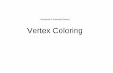 Foundations of Distributed Systems: Vertex Coloringstefan/fds05-coloring.pdf · Initial coloring = IDs Each node v: 1. v sends ID to neighbors (idea: sort neighbors !) 2. while (v