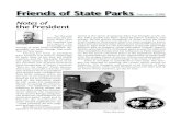 Friends of State Parks Summer 2008...Friends of State Parks Summer 2008 For the past fi ve years the col-umn Notes from the President has occupied the front page of this Friends of