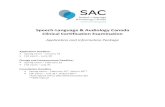 Speech-Language & Audiology Canada Clinical Certification ... · The SAC clinical certification examinations in audiology and speech-language pathology are based on Assessing and