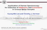 Application of Raman Spectroscopy for Detection of ... of Raman... · NIR and FTIR: not well resolved and superimposed with other components and strong HOH bending absorption of water