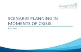 SCENARIO PLANNING IN MOMENTS OF CRISIS...30+ active consulting clients Bi-weekly trainings NonProfit Center 50+ nonprofit tenants 5 managed properties Trainings, meetings, conferences