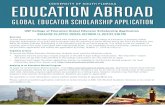 USF College of Education Global Educator Scholarship ... · While the Global Educator Scholarship is not intended to pay for an entire program, it is meant to aid our students in