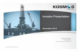 BRAD WHITMARSH · Investor Presentation November 2012 11 Increasing opportunity set to open petroleum systems Expanding Exploration Portfolio • Accelerating Inventory Build –