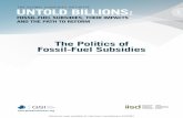 THE GLOBAL SUBSIDIES INITIATIVE UNTOLD BILLIONS · 2020-01-29 · “Untold billions: fossil-fuel subsidies, their impacts and the path to reform” a series of papers produced by
