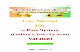 User Manual For e-Pass System - epassvns.comepassvns.com/assets/pdf/Manual_e_Pass_Applicant.pdf · Track Pass: User need to click on “Click Here” option under Track your e-Pass