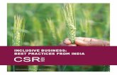 Inclusive Business: Best Practices from India · 2018-10-09 · Inclusive Business: Best Practices from India ... with one or more of the SDGs can bring value to business. The SDGs: