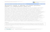 Research needs in allergy: an EAACI position paper, in … · 2015-12-24 · POSITION ARTICLE AND GUIDELINES Open Access Research needs in allergy: an EAACI position paper, in collaboration