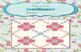 Tulip Chain - Riley Blake DesignsSew 2 Pink Diamond Four-Patch Units, 2 Blue Tulip Four-Patch Units, 4 pink damask 4½” squares, and 1 blue tulip 4½” square together to create