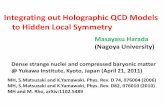 Integrating out Holographic QCD Models to Hidden Local ... · M.H. and K.Yamawaki, Phys. Rept. 381, 1 (2003) based on chiral symmetry of QCD ρ ・・・ gauge boson of the HLS
