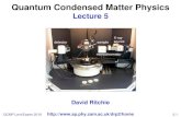 Quantum Condensed Matter Physics · Quantum Condensed Matter Physics 1. Classical and Semi -classical models for electrons in solids (3L) 2. Electrons and phonons in periodic solids