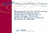 Biomarkers for Assessing and Managing Iron Deficiency Anemia in Late-Stage Chronic ... · 2017-12-05 · Anemia is a common complication of chronic kidney disease (CKD). The management