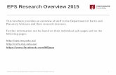 EPS Research Overview 2015 - Macquarie University · 2015-10-22 · EPS Research Overview 2015 1 ... Petrology of volcanic rocks and ultramafic intrusions Formation and differentiation