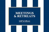 MEETINGS & RETREATS - Bells At Killcare...DAY 1 8.30 Welcome and arrival 8.45 Conference begins 11.00 Morning tea of shared house baked oat slice, organic muffins, fresh seasonal fruit