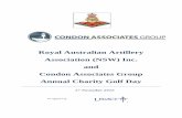 Royal Australian Artillery Association (NSW) Inc. and Condon … · 2016-11-01 · Annual RAAA and Condon Associates Group Charity Golf Day Page | 1 Welcome to the Royal Australian