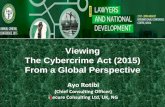 Viewing The Cybercrime Act (2015) From a Global PerspectiveConferen… · Viewing The Cybercrime Act (2015) From a Global Perspective Ayo Rotibi (Chief Consulting Officer) iSecure