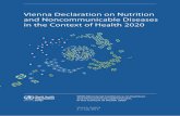 Vienna Declaration on Nutrition and Noncommunicable ...€¦ · At the WHO Ministerial Conference on Nutrition and Noncommunicable Diseases in the Context of Health 2020, held in