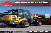 ARTICULATED LOADERS - INTRAC · attachments. All Articulated Loaders feature the easy-to-use Multi-Tach® quick-attach attachment mounting system. It is a universal-type system that