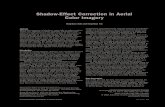 Shadow-Effect Correction in Aerial Color Imagery · Detection of shadowed regions serves to calculate shadow length using height data from lidar data, the sun elevation angle, and