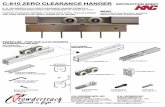 CYCLE TESTED PRECISION BALL BEARINGS. THE LOAD … · k. n. crowder's c-810 zero clearance hanger permits a minimal gap between door and underside of track of 3/16"! hanger carriage