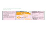 HealthLife.CLA.Softgels.1000mg.60ct · Tonalin@ CLA (from Safflower Oil) 2,000 mg Contains: 78-84% Conjugated Linoleic Acid (CLA) Percent daily Values are based on a 2,000 calorie